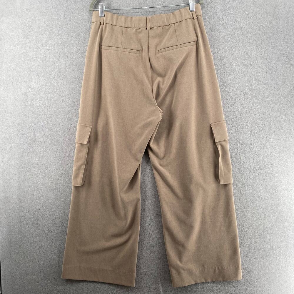 Abercrombie Fitch Sloane High Rise Tailored Wide Leg Pant Womens 12 Tan Cargo - Picture 2 of 13